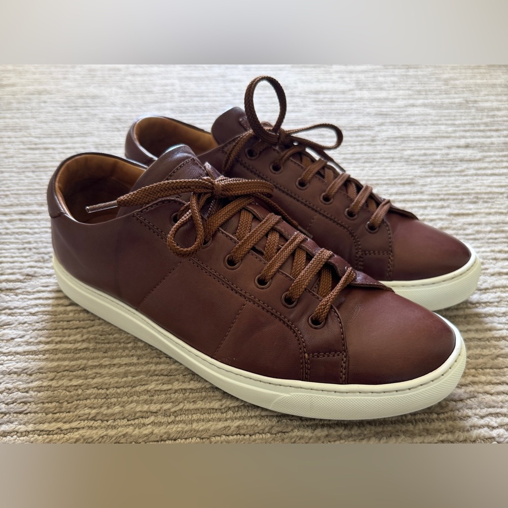 To Boot New York Colton, Brown Leather Sneakers, size 9 - Picture 7 of 16